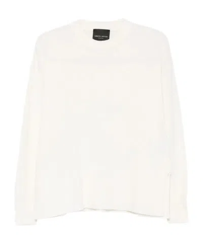 Roberto Collina Wool And Cashmere Crewneck Sweater Clothing In White