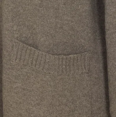 Roberto Collina Knitwear Cardigan With Front Pockets And V-neckline In Gray