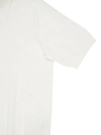Balmain Pb Labyrinth Knit Polo Shirt In White