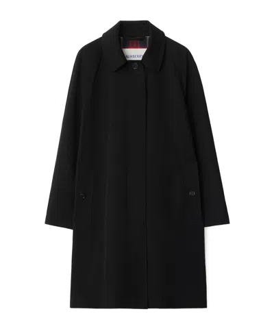 Burberry Camden Heritage Car Trenchcoat In Black