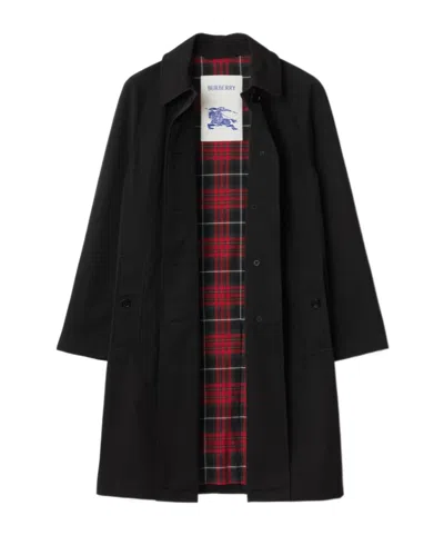 Burberry Camden Heritage Car Trenchcoat In Black
