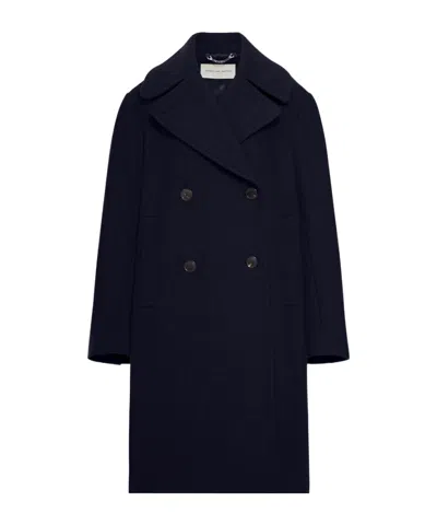 Dries Van Noten Double-breasted Coat In Blue