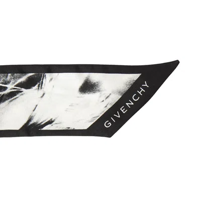 Givenchy Patterned Silk Scarves In Black