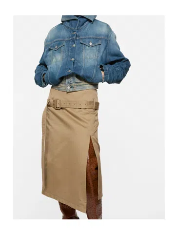 Acne Studios Faded Crumpled Denim Jacket Women In Blue