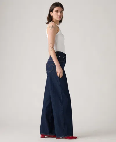 Levi's Women's Cinch-waist Lightweight Baggy Jeans In Blue
