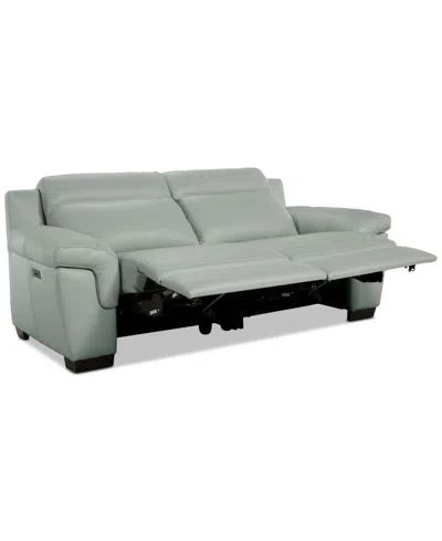 Macy's Julius Ii 2-pc. Leather Sofa With 2 Power Recliners, Exclusively At  In Green