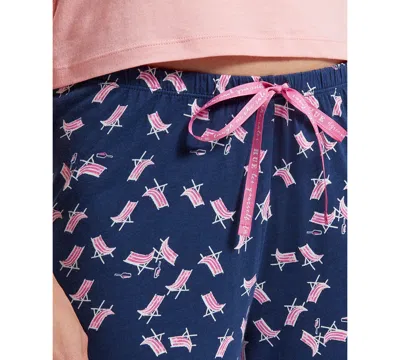 Hue Womens Plus Size Sleepwell Printed Knit Capri Pajama Pant Made With Temperature Regulating Technolog In Multi