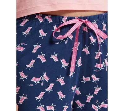 Hue Womens Plus Size Sleepwell Printed Knit Capri Pajama Pant Made With Temperature Regulating Technolog In Multi