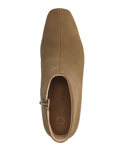 Journee Collection Womens Block Heel Booties In Brown