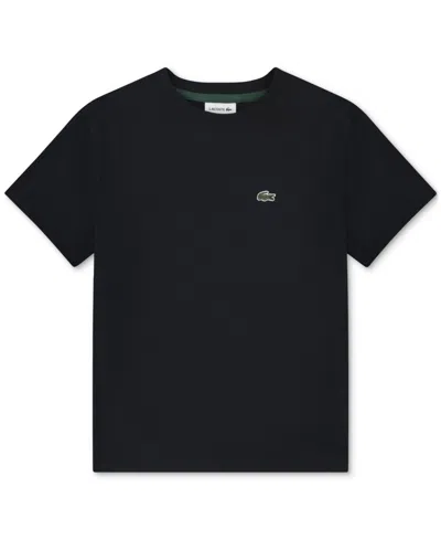 Lacoste Big Boys Short-sleeve Cotton Core T-shirt In Black