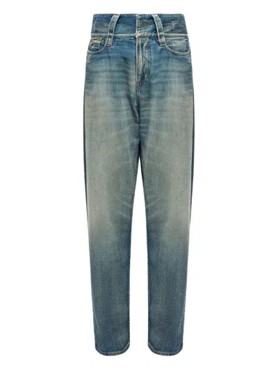 Mm6 Maison Margiela Faded-effect Jeans In Blue