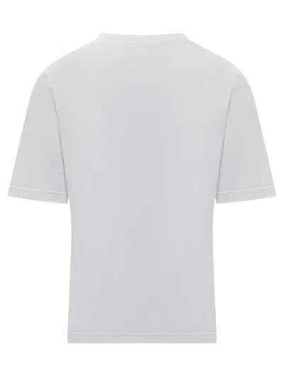 Marni Cotton T-shirt With Maxi Print In White