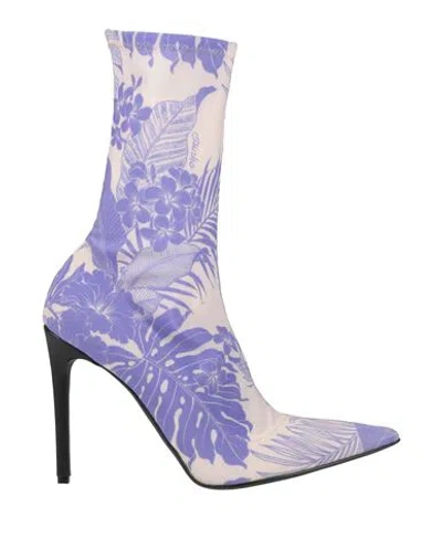 Pinko Woman Ankle Boots Light Pink Size 8 Textile Fibers In Multi