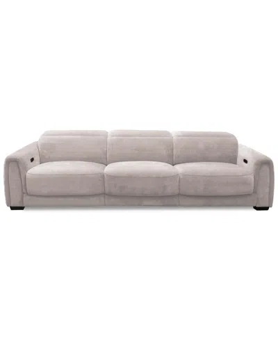 Macy's Brownell 3-pc.sofa Sectional With 2 Power Motion Chairs, Exclusively At  In Brown