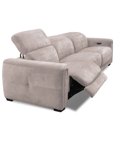 Macy's Brownell 3-pc.sofa Sectional With 2 Power Motion Chairs, Exclusively At  In Brown