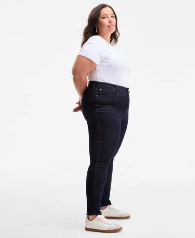 On 34th Trendy Plus Size High-rise Skinny Ankle Jeans, Exclusively At Macy's In Blue