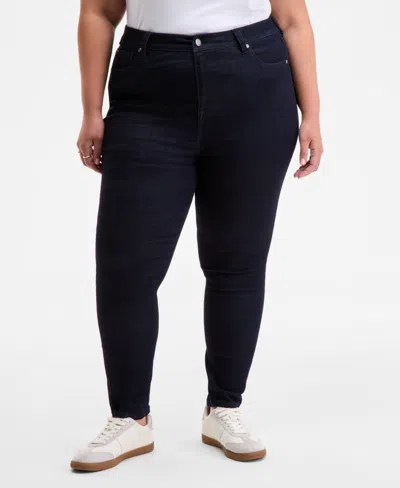 On 34th Trendy Plus Size High-rise Skinny Ankle Jeans, Exclusively At Macy's In Blue