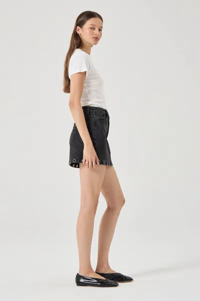 Rolla's High Line Mini Skirt In Black Sand Eyelet