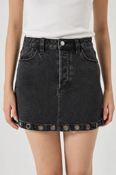 Rolla's High Line Mini Skirt In Black Sand Eyelet