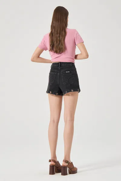 Rolla's Mirage Shorts In Black Sand Eyelet