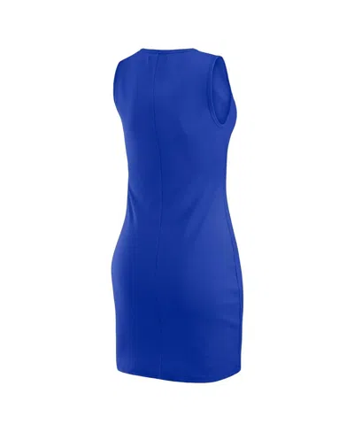 Wear By Erin Andrews X Gracie Women's Hunt Royal Los Angeles Rams Ribbed Tank Dress In Blue