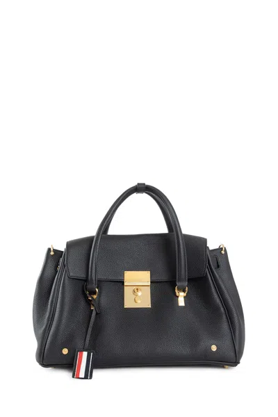 Thom Browne Lock Buckle Shoulder Bag In Black
