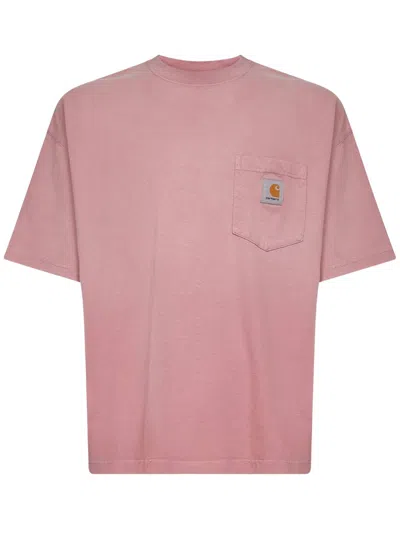 Carhartt Hudson Pocket T-shirt In Pink