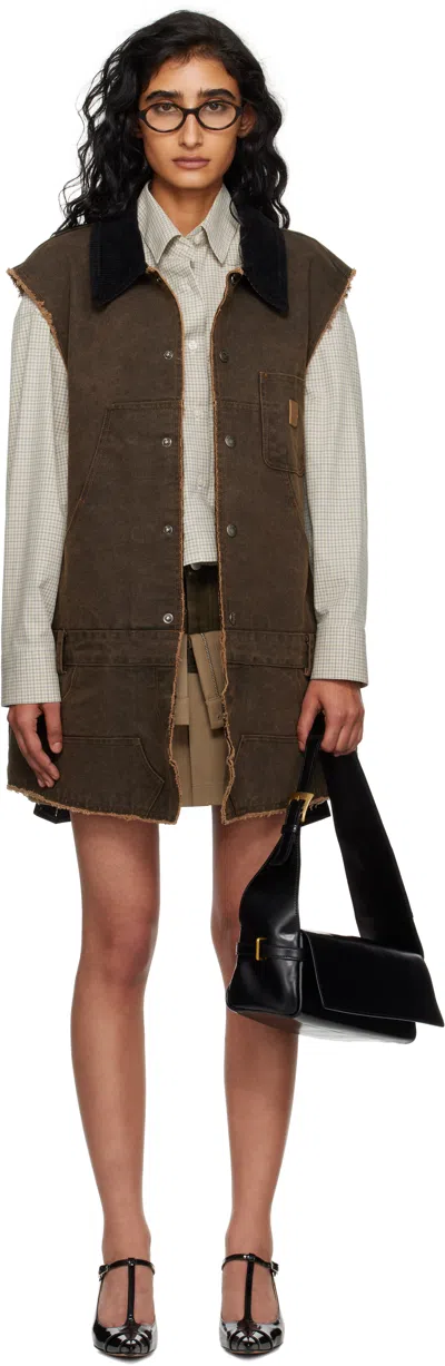 Andersson Bell Brown Carpenter Minidress In Brown