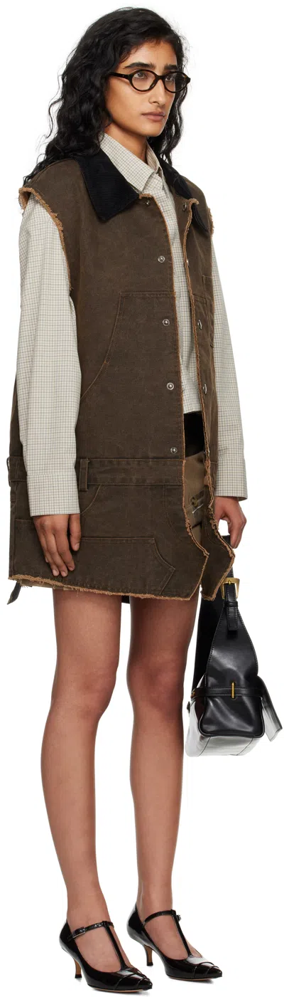 Andersson Bell Brown Carpenter Minidress In Brown