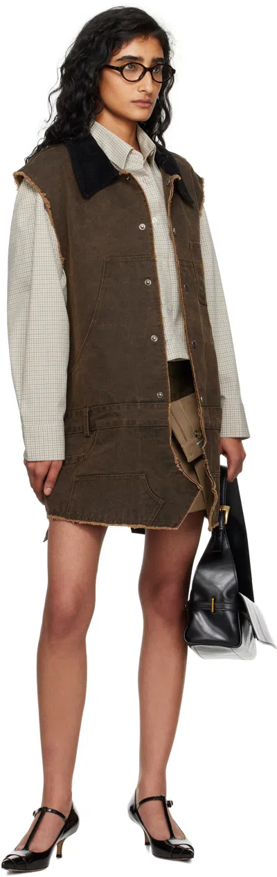 Andersson Bell Brown Carpenter Minidress In Brown