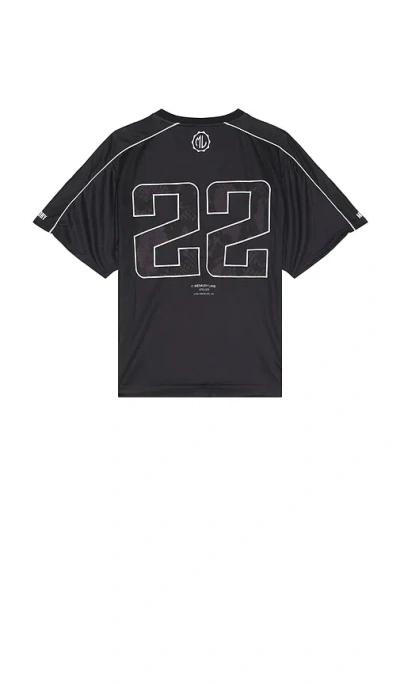 Memory Lane Snake Pattern Soccer Jersey In Black