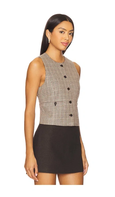 Blanknyc Between The Lines Vest Top In Tan In Brown