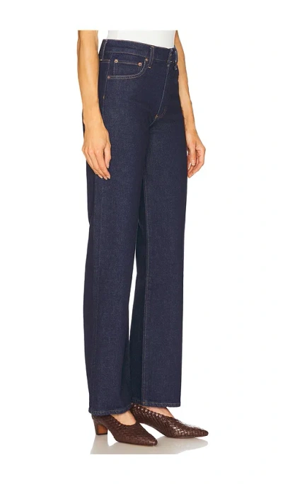 Agolde Harper Mid Rise Relaxed Straight Jeans In Reissue In Blue
