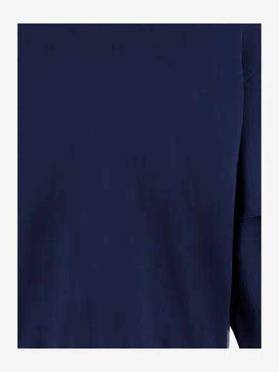 Darkpark Wool Sweatshirt With Double Layer In Blue