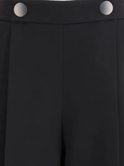 Giorgio Armani Women Silk Crepe Cady One-dart Pants In Black