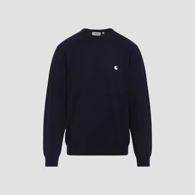 Carhartt Black Cotton Madison Sweater In Blue