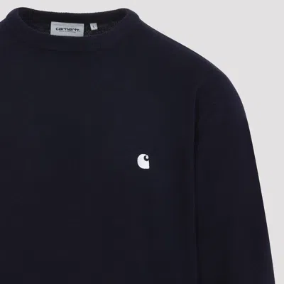 Carhartt Black Cotton Madison Sweater In Blue