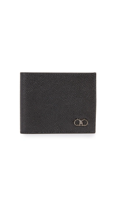 Ferragamo 'ten Forty One - Mini Chicco' Trifold Wallet In Black