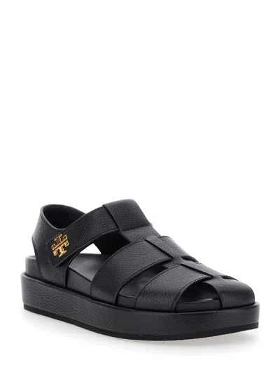 Tory Burch Strappy Sandals Platform Sole In Black
