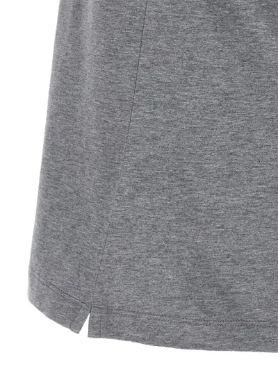 Brunello Cucinelli Cotton Crew Neck T-shirt In Gray