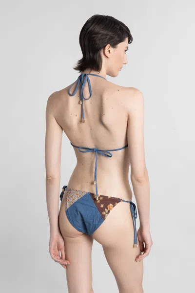 Zimmermann Lucky Mini Cotton Triangle Bikini In Multi