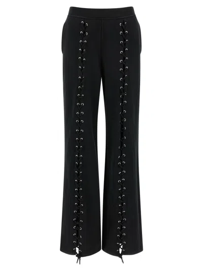 Rotate Birger Christensen Dannia Cotton Sweatpants W/ Lacing In Black