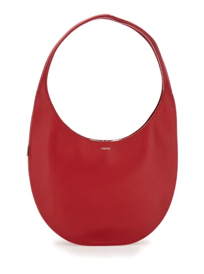 Coperni Logo Detailed Medium Soft Tote Bag In Red