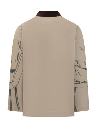 Jw Anderson Rugby Polo Shirt With Print In Green