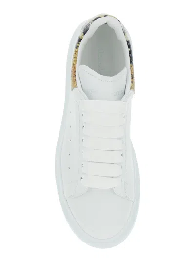 Alexander Mcqueen Oversized Snake Printed Leather Sneakers In Multi