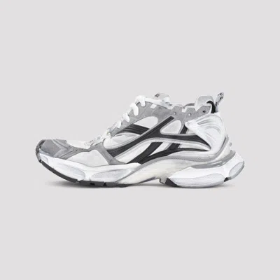 Balenciaga Runner Sneakers With Mesh Panels And Rubber Sole In Black