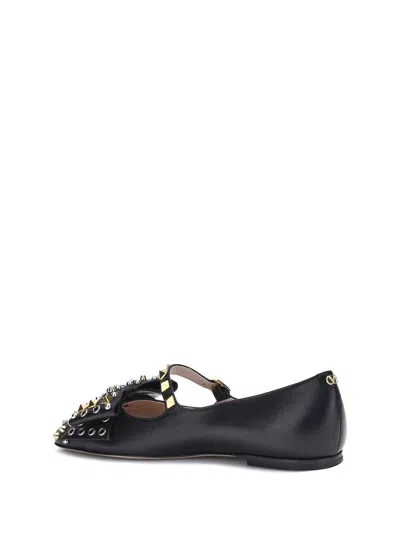 Valentino Garavani Ballerina Mary-jane Bowow With Studs In Multi