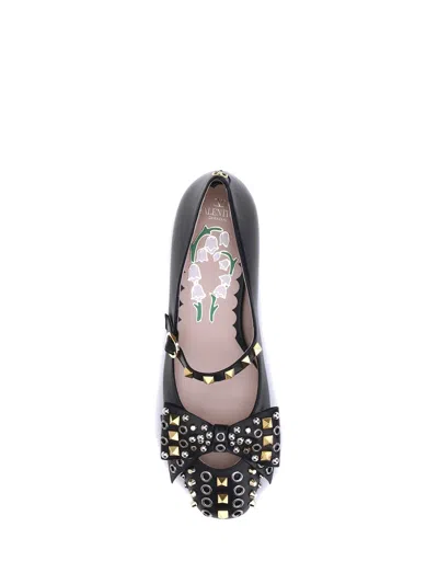 Valentino Garavani Ballerina Mary-jane Bowow With Studs In Multi