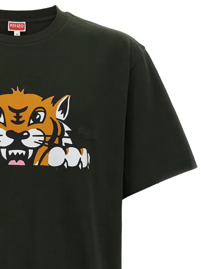 Kenzo Tiger Graphic T-shirt In Green