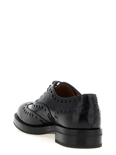 Church's Lace Up Leather Shoes With Brogue Detailing In Black